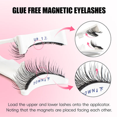 Magnetic Eyelashes Kit - (Pair of 2 + Applicator)