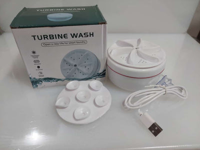 USB Travel Washer Washing Air Bubble Machine Ultrasonic Rotating Turbine