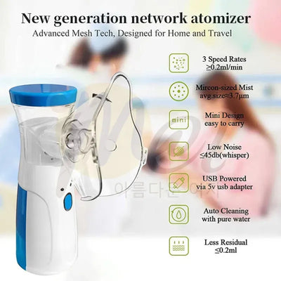 Mini Rechargable Nebulizer For Kids & Adults