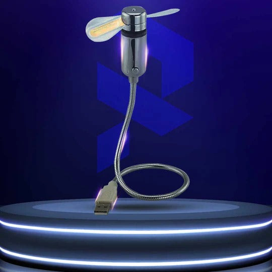 USB Fan With Analogue Clock